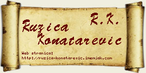 Ružica Konatarević vizit kartica